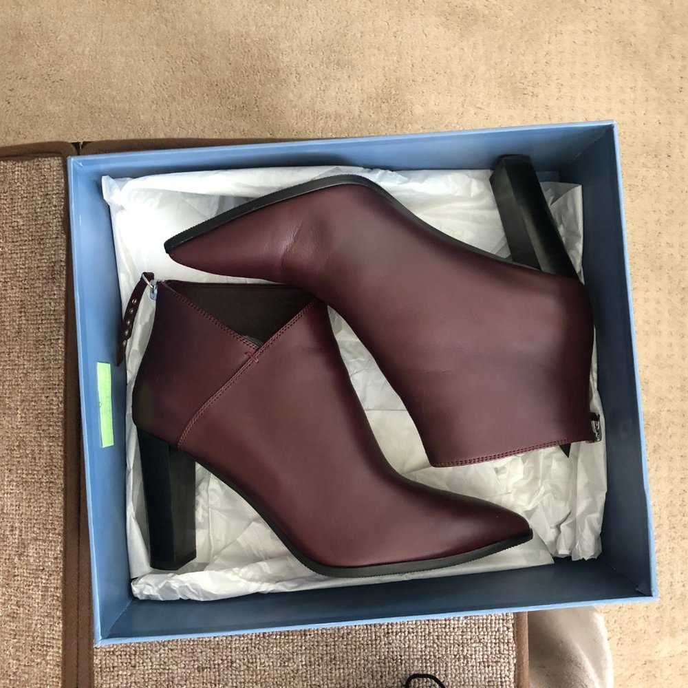 Paige Kenna Booties Burgundy -7